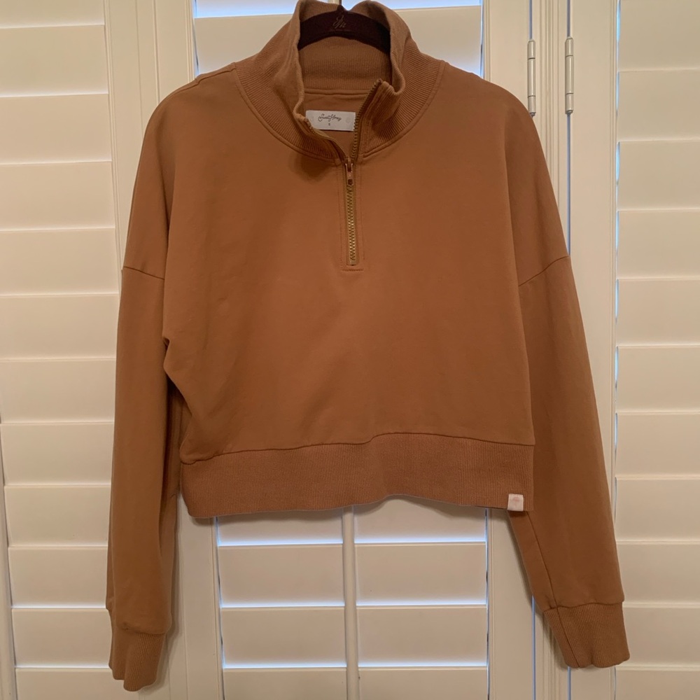 SweetHoney Caramel Quarter-Zip Women's Sweatshirt